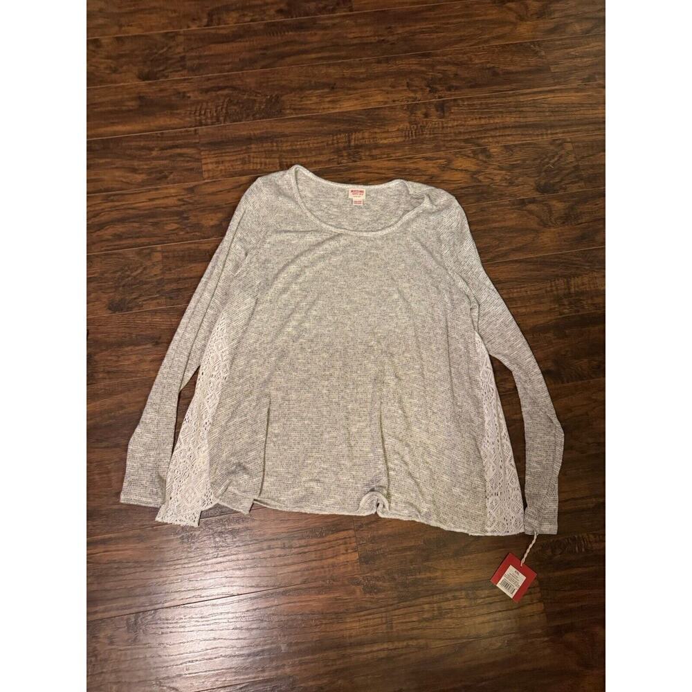 Mossimo Women’s Gray 3/4 Sleeve Top Blouse Tunic Sweater Shirt Tops XXL